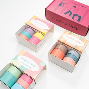 15 Rolls Nature Stories Washi Tapes Set | 5 Meters Length Each Roll | Various Widths | OM Signature Wide Journaling Washi Tapes Combo image 8