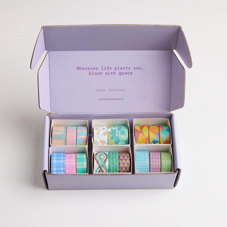 3 Rolls Aesthetic Washi Tape Set | 15mm & 20mm Width | 5 Meters Length | Bullet Art Journal Washi Tapes | Occasional Motto Washi Tapes Combo image 10