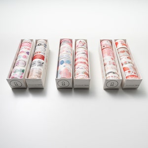 48 Aesthetic Washi Tapes Set 30mm 15mm 5mm in widths 2 Meters long each roll Journaling tapes combo Occasional Motto Scrapbook Tapes image 7