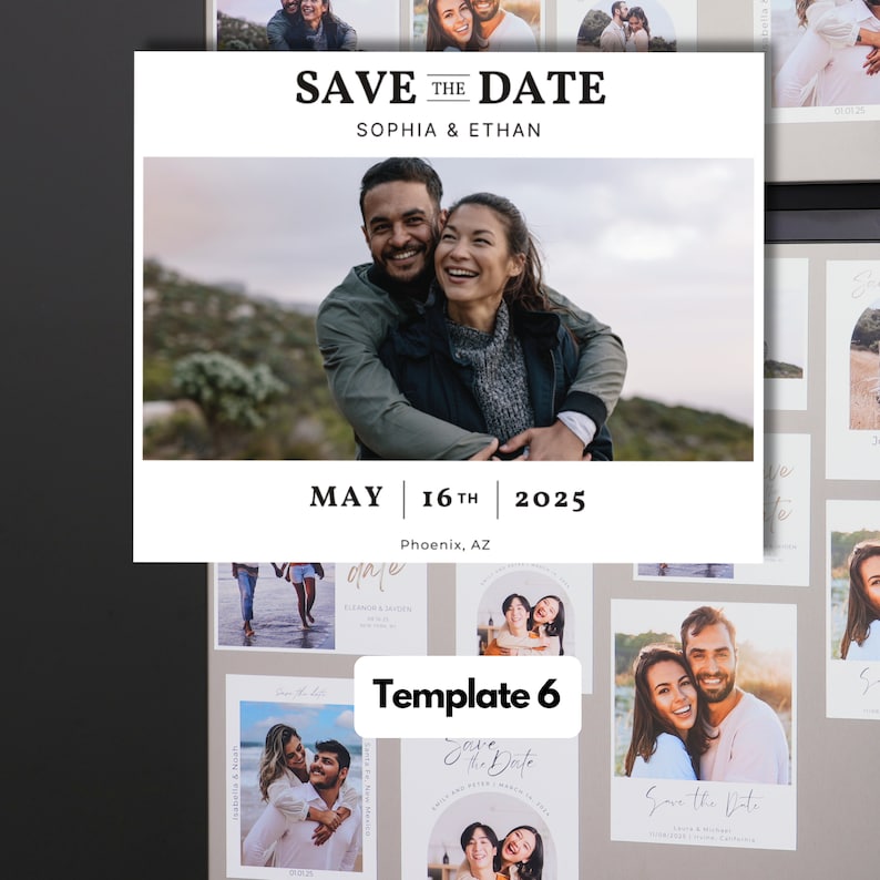 Save the Date Photo Magnet for Wedding Invitations Personalized Save the Date Fridge Magnets Occasional Motto Photo Magnet Prints image 8