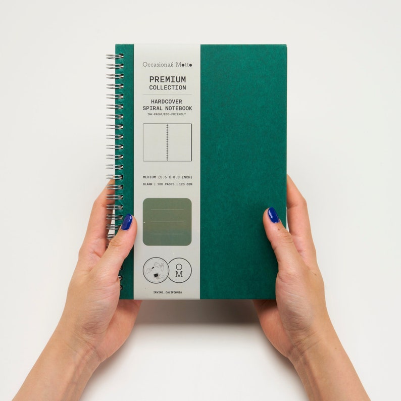 Medium 10-pack Hardcover Spiral Notebooks (A5: 5.5”x8.3”) | 120GSM ...