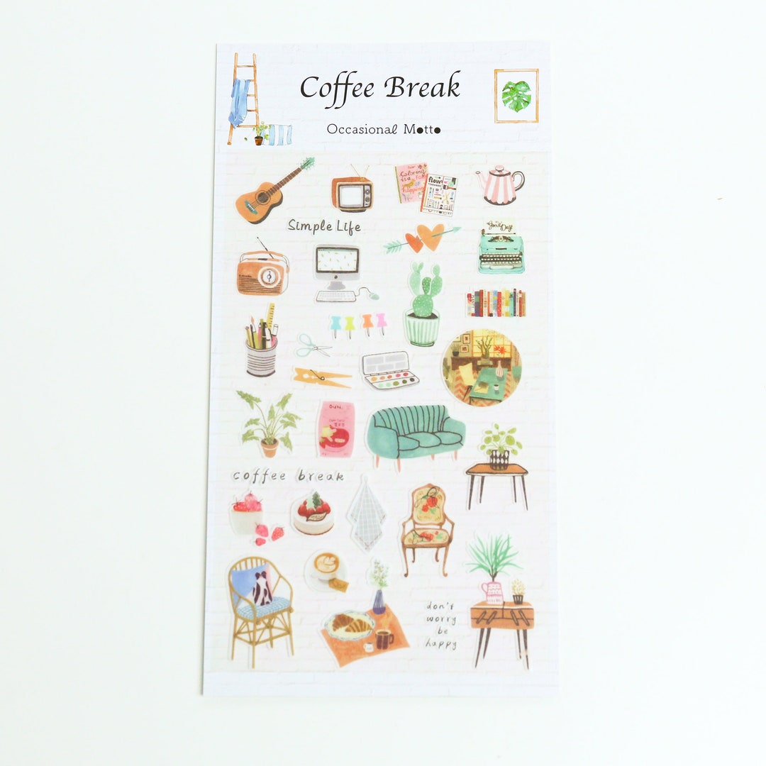Life Style Sticker 30 Lifestyle Stickers Pack | Washi Stickers Collection | Journal ...