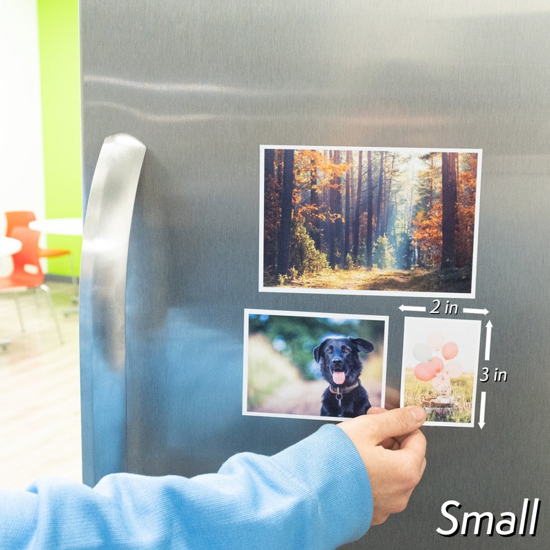 Personalized Fridge Magnet Photo Prints Print your pet family and special moment to fridge magnet Occasional Motto fridge photo magnets Small | 2 x 3 inches