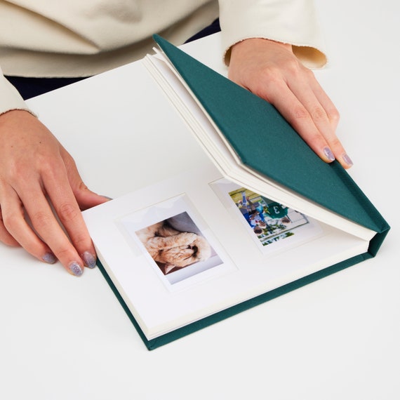 Personalized Linen Hardcover Photo album fits for Instax Mini, Square, Wide  & 600 | 48 Pockets Photo Album | Occasional Motto Handmade Album