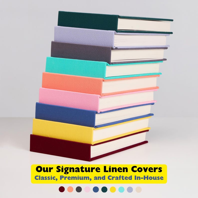 Personalized Linen Hardcover Photo Album For Instax Mini | 48 Pockets (writable thick cardstock) | Occasional Motto Handmade Album Plain (No Text)