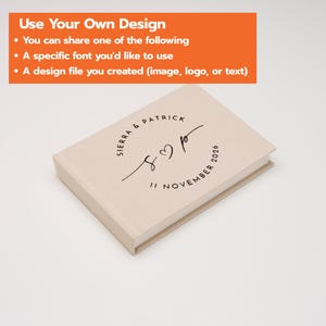 Personalized Linen Hardcover Photo Album For Instax Mini | 48 Pockets (writable thick cardstock) | Occasional Motto Handmade Album Your Own Design