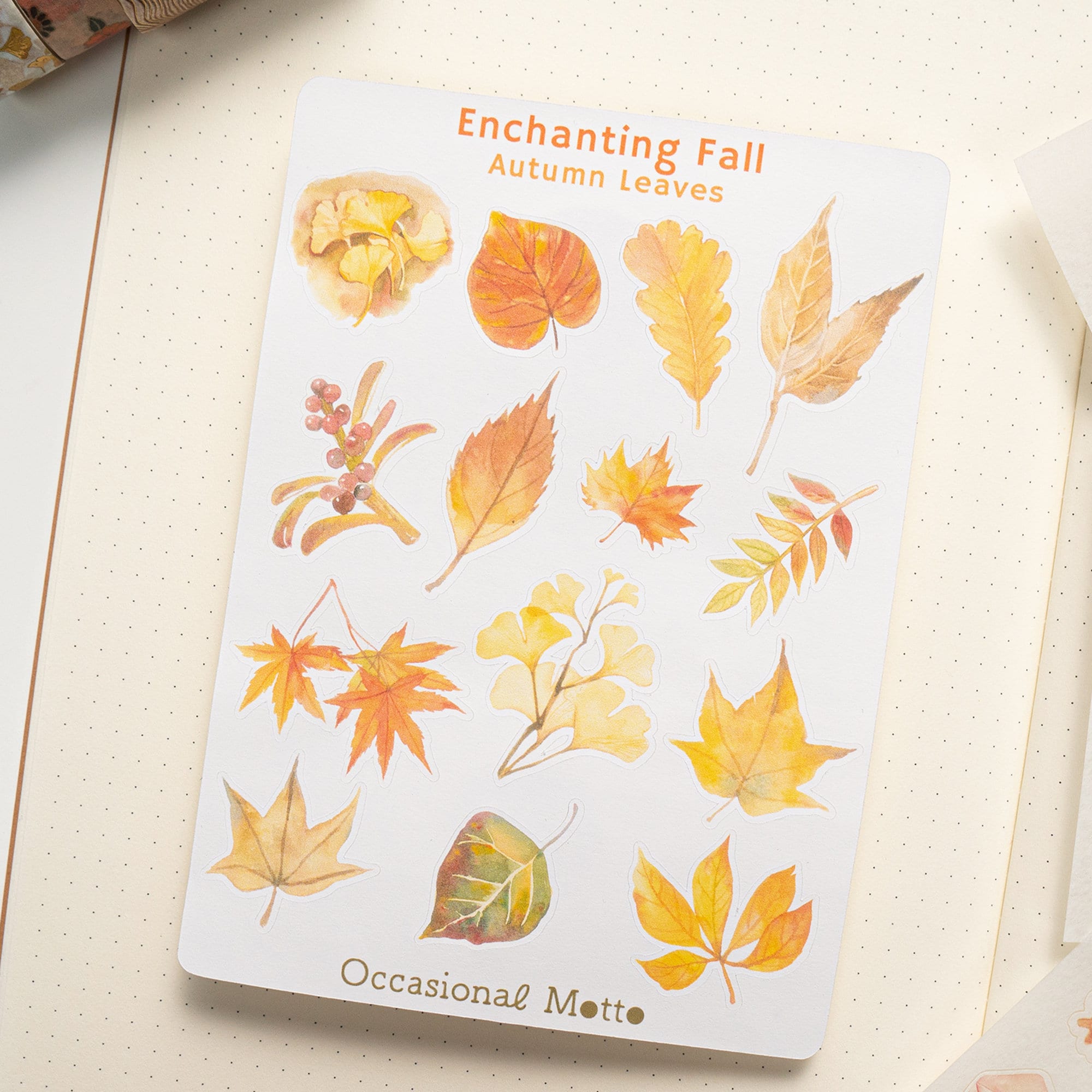 Enchanting Fall Autumn Leaves Sticker Sheet Autumn Leaves | Etsy