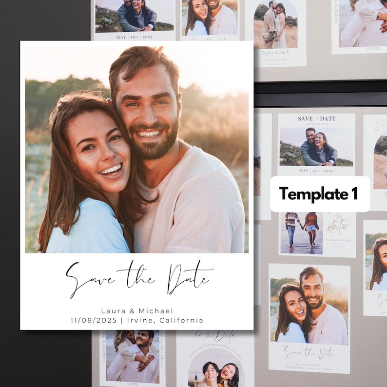Save the Date Photo Magnet for Wedding Invitations Personalized Save the Date Fridge Magnets Occasional Motto Photo Magnet Prints image 3