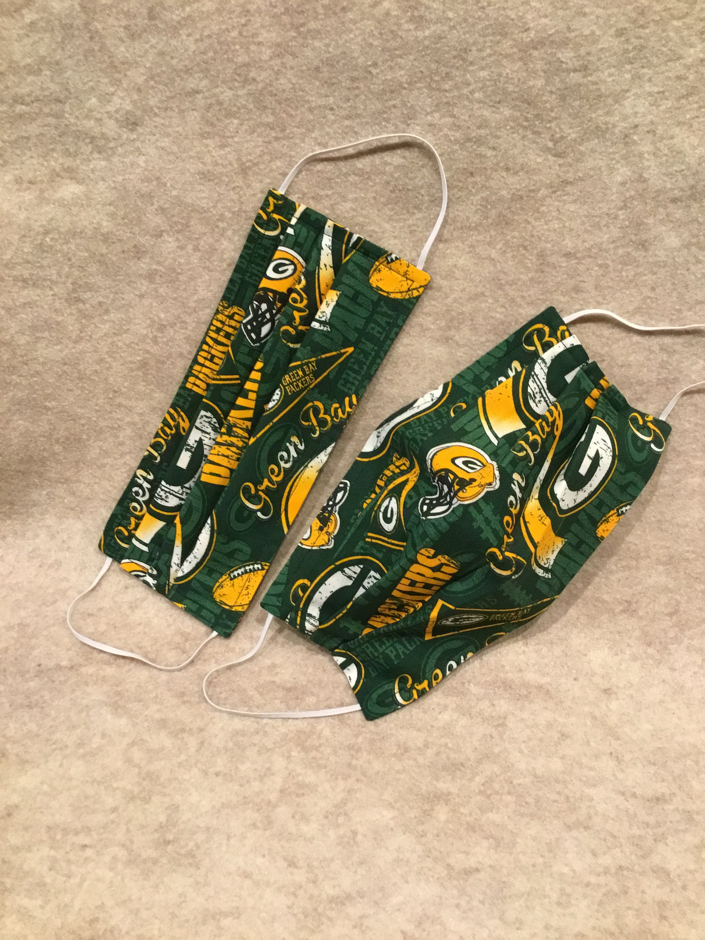 Green Bay Packer Fabric Masks