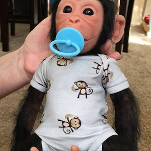 Full Silicone 13&quot; Baby Chimpanzee (Baby Chimpson)