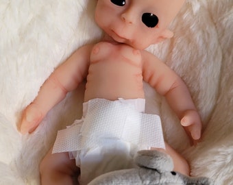 New Silicone Baby 8" Baby Finn. He is a Alien/Fairy or Elf Several Options Sold Seperatly