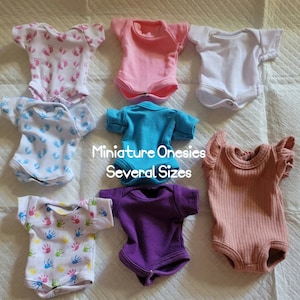 Miniature Baby Onesie Several Colors & Sizes (Doll Not Included)