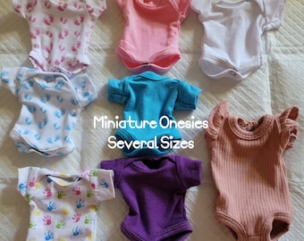 Miniature Baby Onesie Several Colors & Sizes (Doll Not Included)