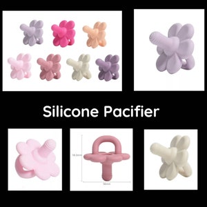 Silicone Flower Pacifier Several Colors (Sold Separately)