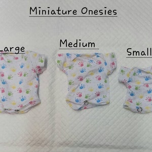 Miniature Baby HandPrint Style And Other Colors. Onesie (Doll Not Included) Sold Seperatly