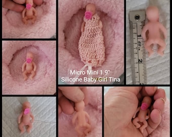 Full Silicone MICRO Miniature 1.9" Baby Tina (Several Options) Sold Separately