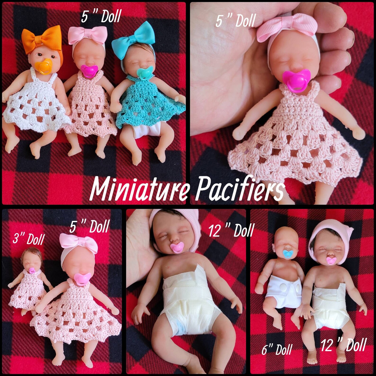 Doll Pacifiers New Miniature Pacifiers Two Sizes. Doll Not Included sold - Etsy