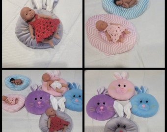 Miniatur Baby Kissen (verschiedene Stile, Farben und Größen)