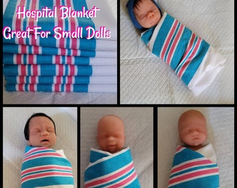 NICU Micro Preemie Crochet  Hospital Blanket Great for Dolls The fabric style is sold out (Sold Separately) Dolls Not Included