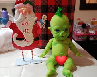 Silicone Baby 7.5"  Grinch Baby (Several Options)