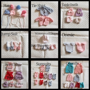 Miniature Baby Clothes & Accessories. (Sold Seperatly)