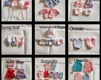 Miniature Baby Clothes & Accessories. (Sold Seperatly)