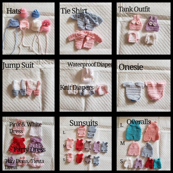 Miniature baby store clothes