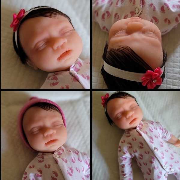 Full Silicone Preemie Baby Girl Harper Or Boy Owen (Option for Skin Color  And Option For Drink & Wet)