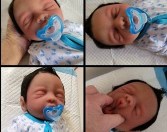 Full Silicone 19.5" Baby Boy Cayden Cooper Made To Order (Drink & Wet System Available)