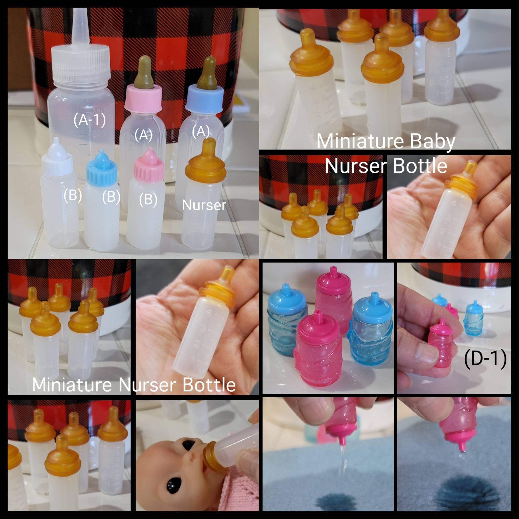 Bouteilles de poupée pour boissons et bébés mouillés ou une