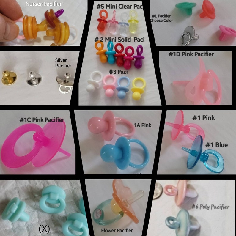 Baby Pacifiers ,Bottles And Accessories Several Styles And Options(Sold Seperatly) Dolls Not Included