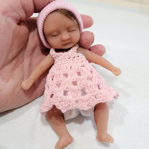 Silicone 5&quot; Baby Annalise Several Options ( Caucasian, Biracial, Bald,Hair)