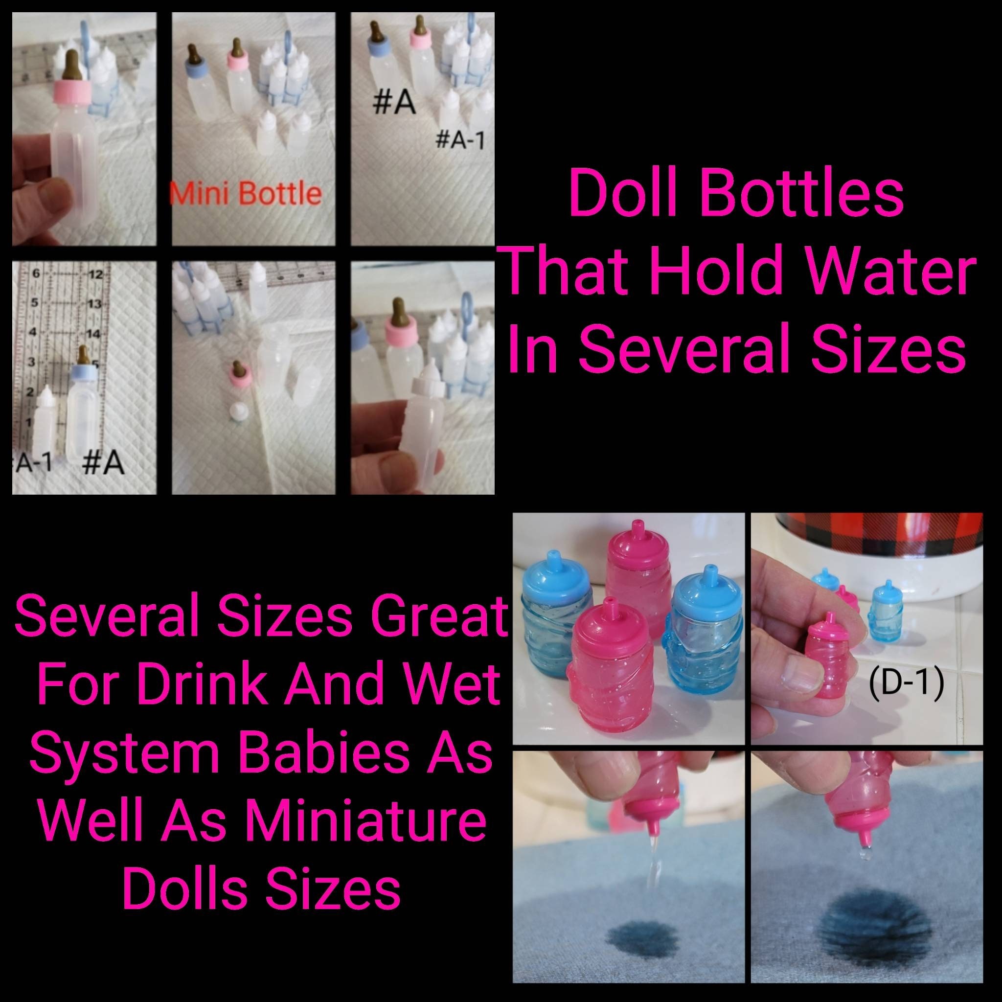 Bouteilles de poupée pour boissons et bébés mouillés ou une bouteille de  lait magique qui disparaît vendue séparément. Idéal pour les bébés Mini  Reborn et Silicone. -  France