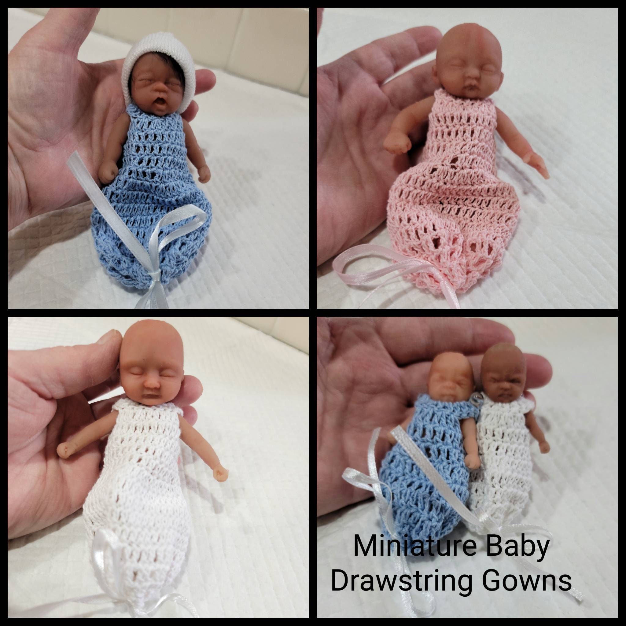 Miniature Baby Drawstring Gown and Other Clothes Etsy UK