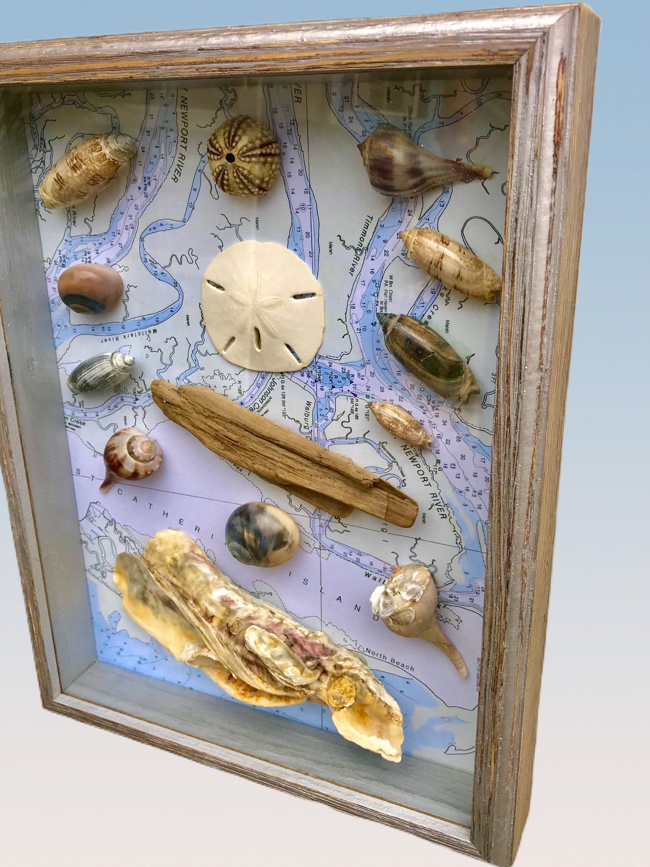 Nautical Shadow Box Nautical Wall Decor Coastal Wall Art Etsy