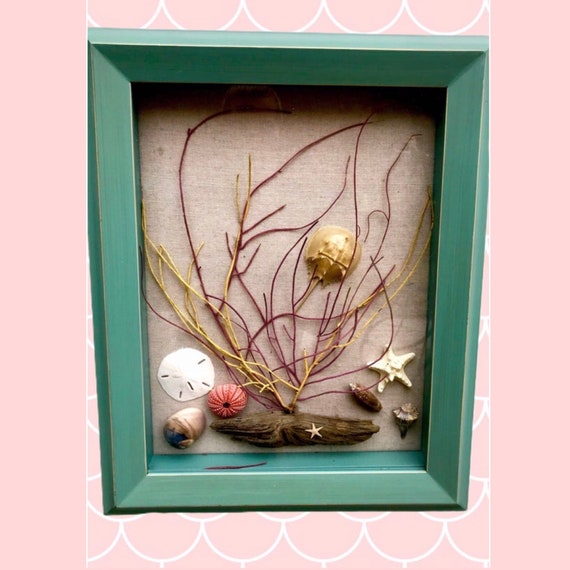 Nautical Shadow Box Beach Themed Shadow Box Coastal Wall Etsy