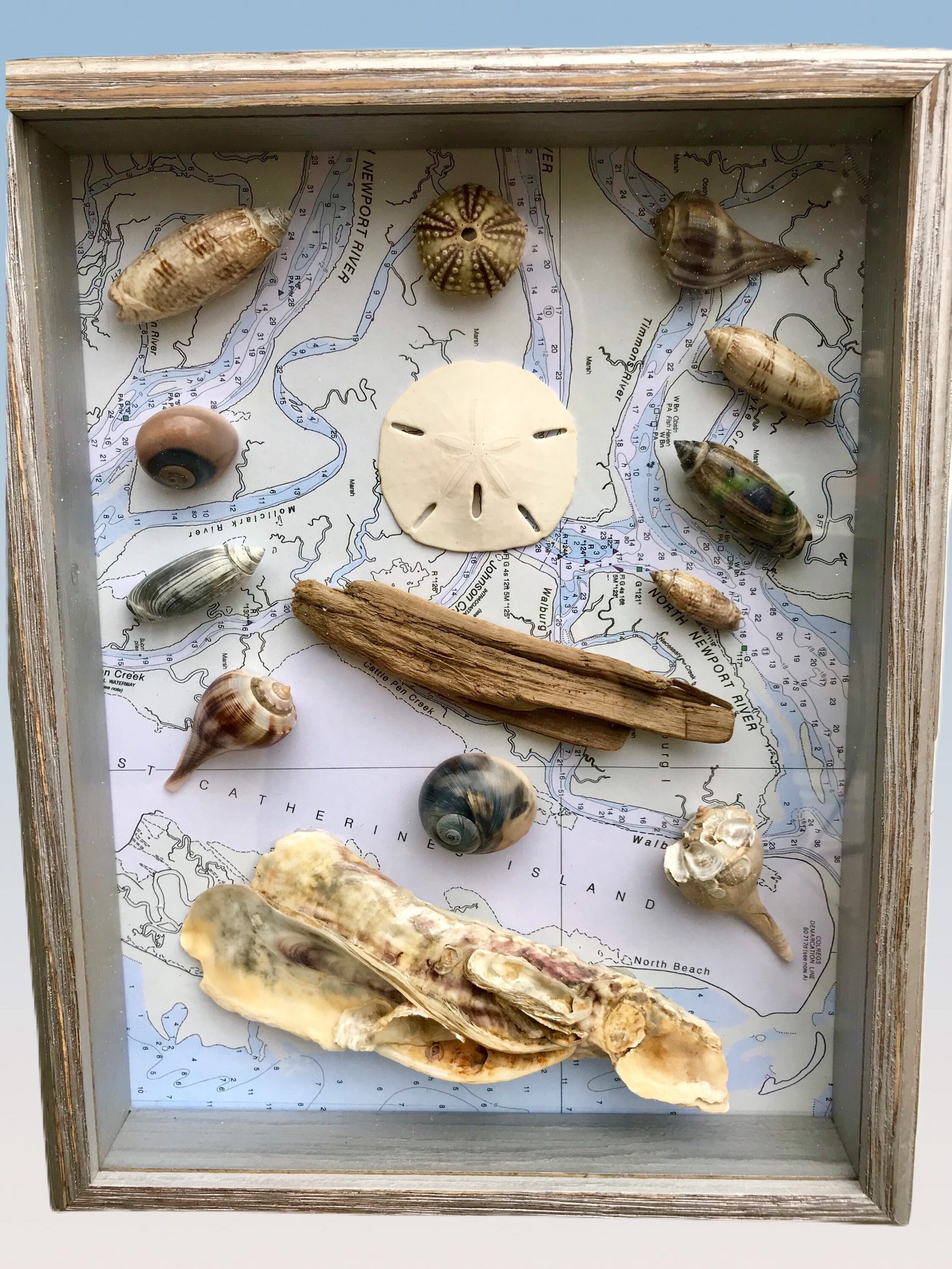 Nautical Shadow Box Nautical Wall Decor Coastal Wall Art Etsy