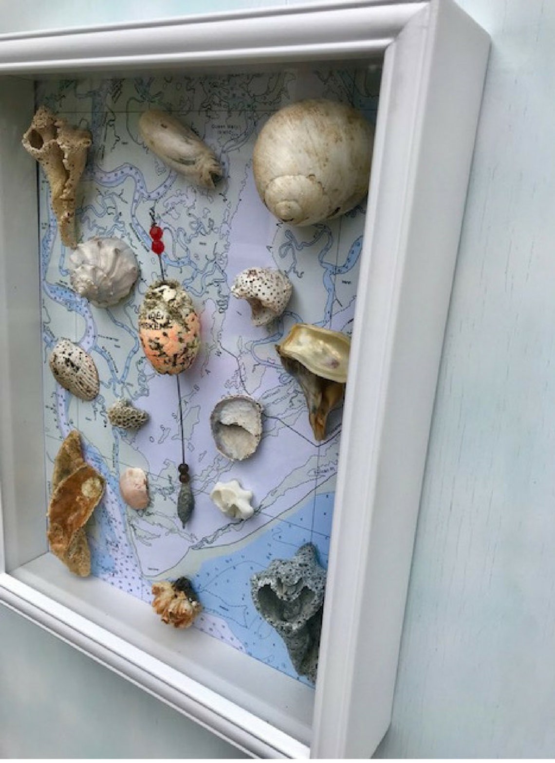 Nautical Shadow Box Nautical Wall Decor Coastal Wall Art Etsy