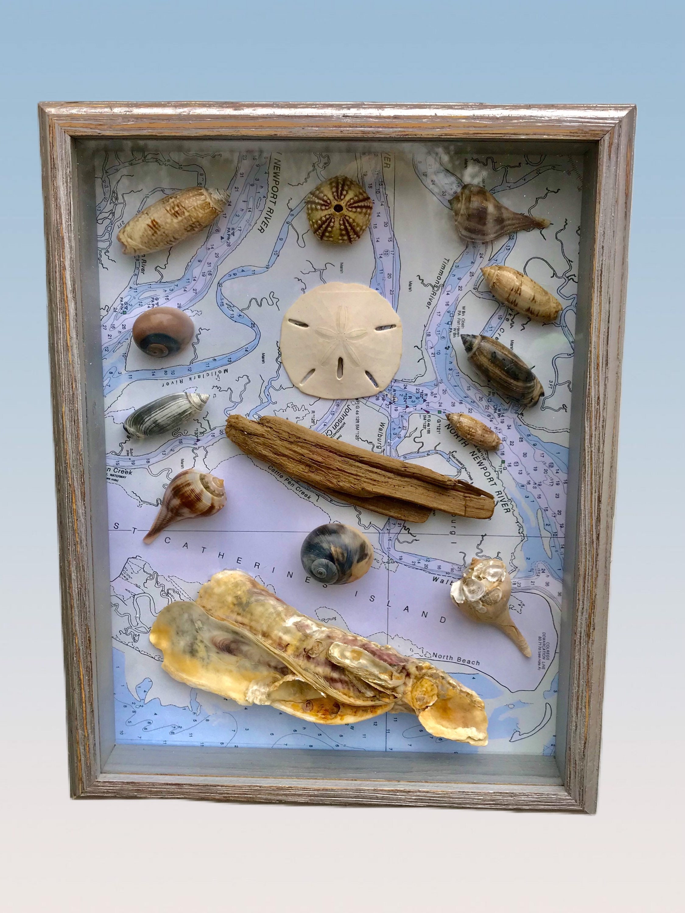 Nautical Shadow Box Nautical Wall Decor Coastal Wall Art Etsy