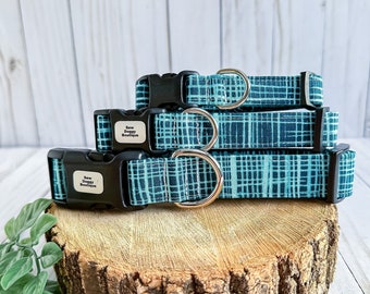 Blue dog collar, winter dog collar, quick release dog collar, heavy duty collar, dog boutique, new puppy collar