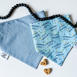 Bandana d'anniversaire pour chien, fête d'anniversaire pour animal de compagnie, écharpe d'adoption de chien, cadeau d'anniversaire pour chien, boutique pour chien, mouchoir de poche, écharpe pour chien, c'est mon jour de bark
