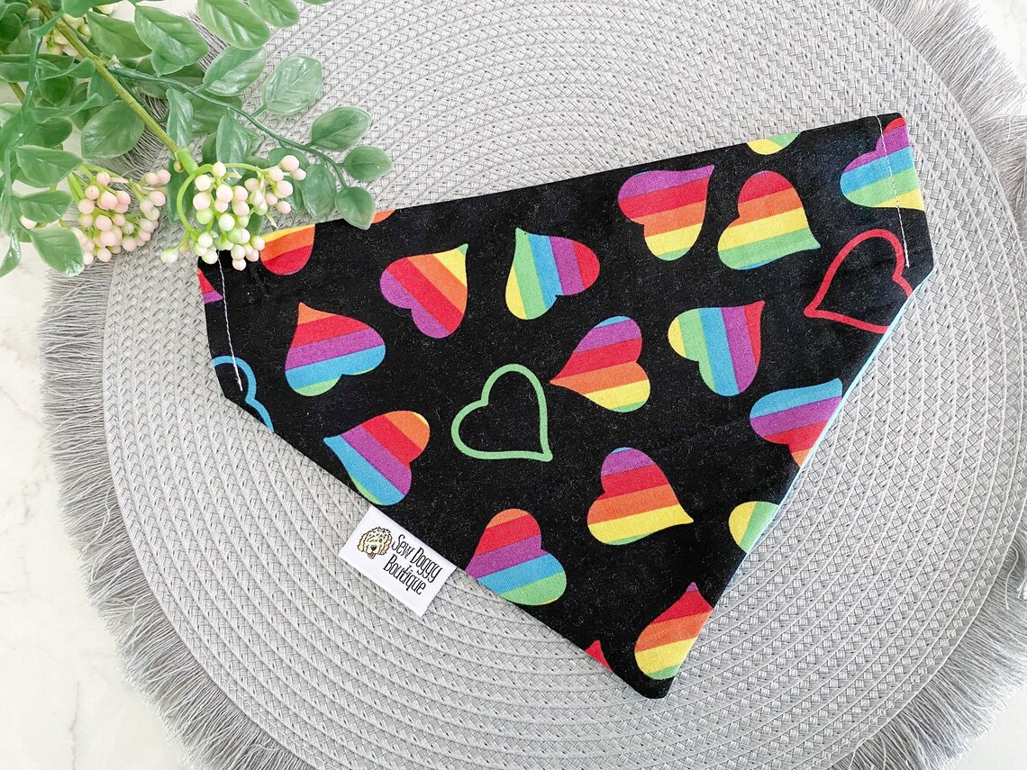 Pride Bandana Gay Pride Bandana LGBTQ Regenbogen Wende Bandana Etsy