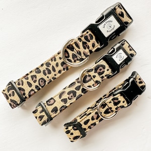 Cheetah print dog collar, leopard print dog, quick release heavy duty dog collar, new puppy gift, girl pet accessories, gift for dog,