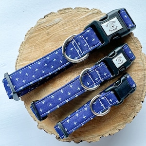 Navy blue dog collar, collar for boy dog, heavy duty dog collar, new puppy gift, blue pet accessories, gift for dog, quick release dog colla