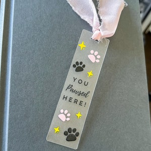 Dog bookmark, acrylic bookmark, Christmas gift for a book lover, gift for book club, gift for dog mom, fun bookmarks, bookish gifts for her