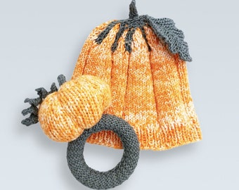 Halloween Baby Pumpkin hat / autumn beanie - Newborn, 0-3, 3-6, 6-9 months - fancy dress - eco-friendly - vegan - made to order