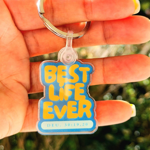 JW Best Life Ever Acrylic Keychain | JW Gifts | JW Baptism Gifts | jw Ministry | Pioneer Meeting Gifts | Pins & Keychains