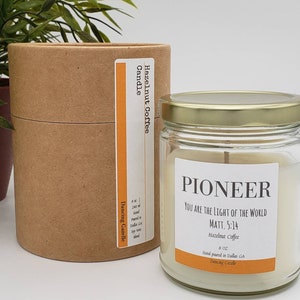 JW Handcrafted Soy Wax Blend Candle | Small Batch | Custom Label Personalized Gifts | JW Pioneer School & Baptism Gifts | Bulk Wholesale