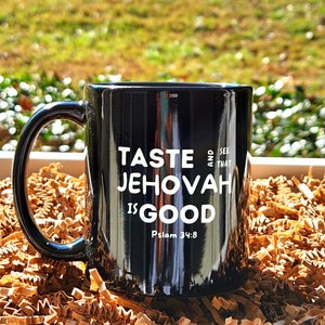 JW Brother Black Coffee Mug 11oz | JW Baptism Pioneer Gifts | Scripture Mug Gifts Bulk | Pioneer School Elder Gifts Ideas | Best Life Ever