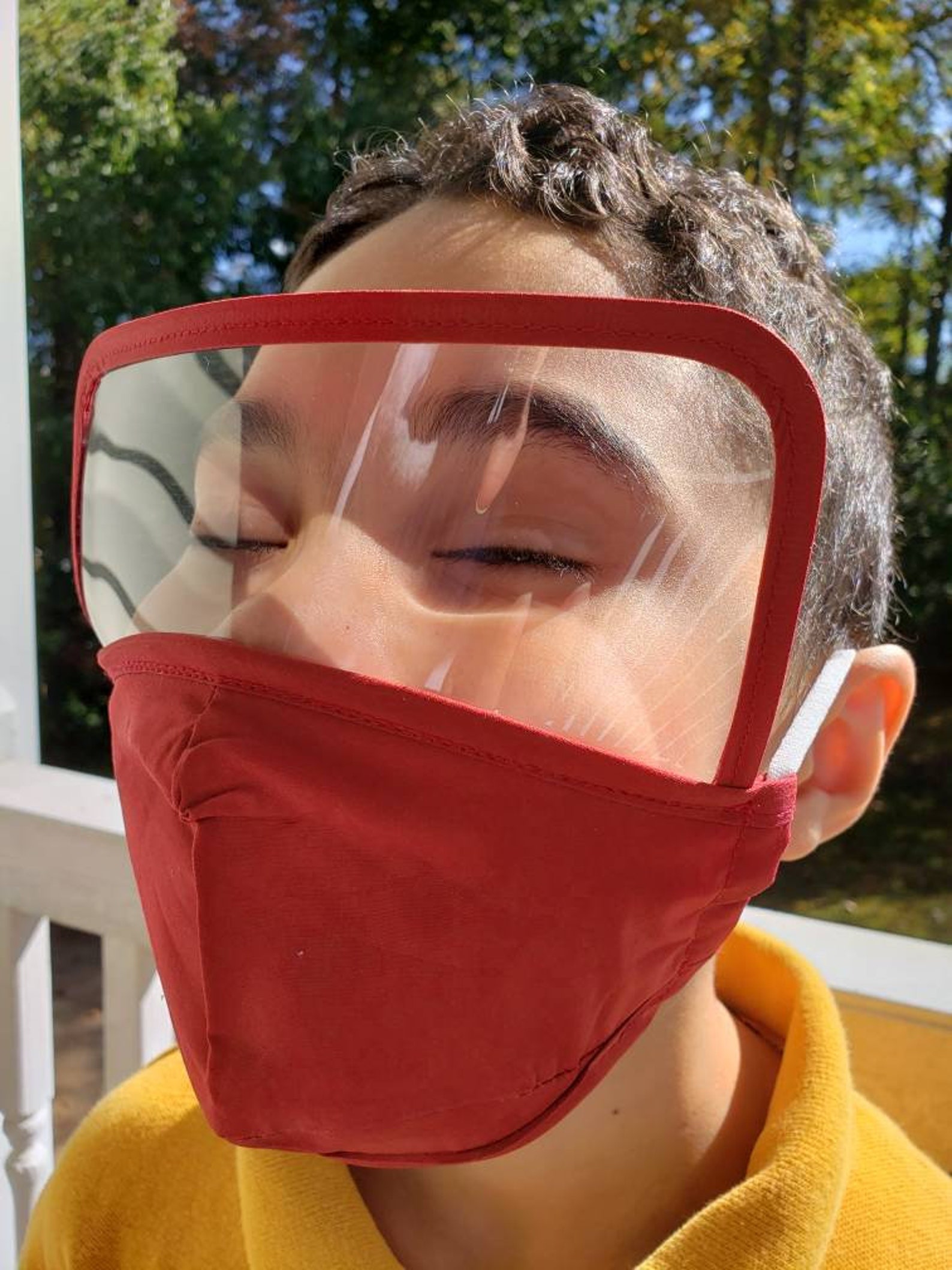 Personalized Kids Face Mask with Eye Protection Shield and Etsy